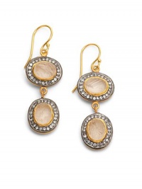 THE LOOKEcologica CollectionOval drop silhouetteRough cut crystal quartz detailsCubic zirconia accents22k yellow goldplated and black ruthenium-plated settingHook backTHE MEASUREMENTLength, about 2ORIGINImported THE LOOKEcologica CollectionOval drop silhouetteRough cut crystal quartz detailsCubic zirconia accents22k yellow goldplated and black ruthenium-plated settingHook backTHE MEASUREMENTLength, about 2ORIGINImported