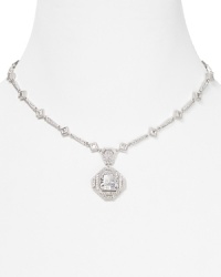 A special occasion calls for equally special sparkle, like this Lora Paolo crystal necklace, which features a cubic zirconia pendant, glittering from a crystal-adorned chain. A special occasion calls for equally special sparkle, like this Lora Paolo crystal necklace, which features a cubic zirconia pendant, glittering from a crystal-adorned chain.