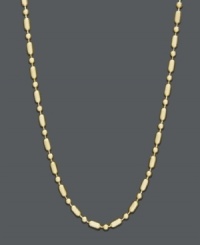 Dazzle your neckline with a little extra texture. Necklace features a unique dot dash design crafted in 14k gold. Approximate length: 24 inches. Dazzle your neckline with a little extra texture. Necklace features a unique dot dash design crafted in 14k gold. Approximate length: 24 inches.