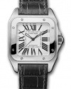 Cartier Midsize W20106X8 Santos 100 Automatic Leather Watch