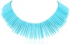 Kenneth Jay Lane Turquoise Sticks and Gold Clasp Necklace