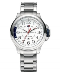 The classic styling of this Tommy Hilfiger watch shines with pristine attention-to-detail. The classic styling of this Tommy Hilfiger watch shines with pristine attention-to-detail.