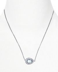 Crislu Sterling Platinum East West Pendant, 16 Crislu Sterling Platinum East West Pendant, 16