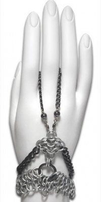 Raven Steel Chainmail Gothic Slave Bracelet Raven Steel Chainmail Gothic Slave Bracelet