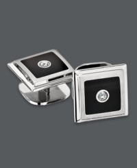 Looking for the perfect gift? This set of four, stylish studs is a natural choice. Each pair is crafted in stainless steel with a square-shaped black enamel center and a round-cut diamond accent. Surface is finished with a scratch-resistant clear coating. Approximate diameter: 3/8 inch. Looking for the perfect gift? This set of four, stylish studs is a natural choice. Each pair is crafted in stainless steel with a square-shaped black enamel center and a round-cut diamond accent. Surface is finished with a scratch-resistant clear coating. Approximate diameter: 3/8 inch.
