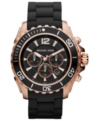 A sporty yet stylish Drake collection chronograph watch in warm tones from Michael Kors. A sporty yet stylish Drake collection chronograph watch in warm tones from Michael Kors.