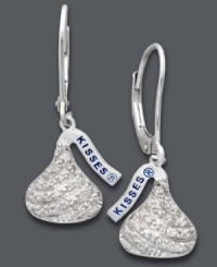Sweeten your style with a kiss. These delicious drops feature sparkling Hershey's Kisses with the signature wrapping. Crafted in sterling silver and encrusted by dozens of round-cut diamonds (1/6 ct. t.w.). Approximate drop: 1 inch. Sweeten your style with a kiss. These delicious drops feature sparkling Hershey's Kisses with the signature wrapping. Crafted in sterling silver and encrusted by dozens of round-cut diamonds (1/6 ct. t.w.). Approximate drop: 1 inch.