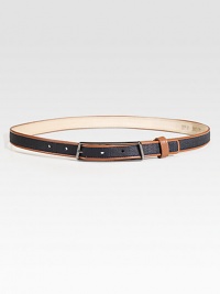 Woven horsehair, trimmed in leather and fastened with a slender metal buckle.About ¾ wideHorsehair/leatherMade in Switzerland of imported fabric Woven horsehair, trimmed in leather and fastened with a slender metal buckle.About ¾ wideHorsehair/leatherMade in Switzerland of imported fabric
