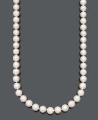 Add a long luscious layer to your neckline with this beautiful pearl strand by Belle de Mer. Necklace features A+ cultured freshwater pearls (11-13 mm) and a 14k gold clasp. Approximate length: 36 inches.