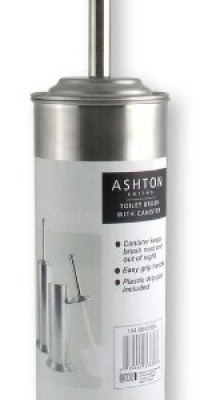 LDR 164 6458BN Ashton Toilet Brush and Can, Brushed Nickel LDR 164 6458BN Ashton Toilet Brush and Can, Brushed Nickel
