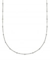 Add a touch of luxury with a simple chain. Giani Bernini's station bead necklace is crafted in sterling silver. Approximate length: 18 inches.