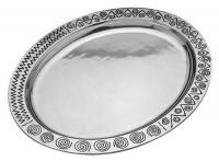 Wilton Armetale Reggae Large Oval Metal Platter Wilton Armetale Reggae Large Oval Metal Platter