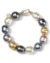 This multi pearl bracelet makes a bold, stylish statement and will finish your look in polished perfection.
