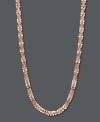 Pull it all together with an extra layer of eye-popping color. This unique necklace features a faceted chain link crafted in trendy 14k rose gold. Approximate length: 24 inches.