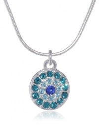 Nine West Good Fortune Silver-Tone and Blue Evil Eye Pendant Necklace, 18 Nine West Good Fortune Silver-Tone and Blue Evil Eye Pendant Necklace, 18