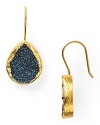 Oversized drusy gemstones are radiant on this pair of Coralia Leets earrings, accented by a rich 22K gold vermeil setting.