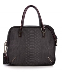Tap into the exotic trend with this python print design from RACHEL Rachel Roy. In just one click, it converts from a traditional top handle to contemporary crossbody, while a plethora or interior pockets keeps all your necessities organized. Tap into the exotic trend with this python print design from RACHEL Rachel Roy. In just one click, it converts from a traditional top handle to contemporary crossbody, while a plethora or interior pockets keeps all your necessities organized.