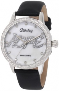 Stuhrling Original Women's 519H.11157 Vogue Audrey Hope Swiss Quartz Mother-Of-Pearl Dial Swarovski Black Watch Stuhrling Original Women's 519H.11157 Vogue Audrey Hope Swiss Quartz Mother-Of-Pearl Dial Swarovski Black Watch