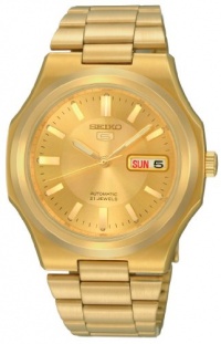 Seiko Men's SNKK52 Seiko 5 Automatic Gold-Tone Stainless-Steel Bracelet Watch Seiko Men's SNKK52 Seiko 5 Automatic Gold-Tone Stainless-Steel Bracelet Watch