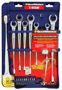 GearWrench 87129 Metric X-Beam 29-Piece Ratcheting Wrench Set GearWrench 87129 Metric X-Beam 29-Piece Ratcheting Wrench Set
