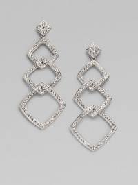 EXCLUSIVELY AT SAKS. Graduated open links, richly paved with crystals, fall alluringly from a sparkly diamond-shaped stud. Crystal Rhodium plated Drop, about 2½ Post-and-hinge back Imported EXCLUSIVELY AT SAKS. Graduated open links, richly paved with crystals, fall alluringly from a sparkly diamond-shaped stud. Crystal Rhodium plated Drop, about 2½ Post-and-hinge back Imported