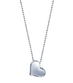 The heart design is the from Little Princess Heart Collection, and it hangs at a slight tilt. Hand sculpted, and stamped for authenticity, it hangs on a delicate diamond-cut sterling silver chain.