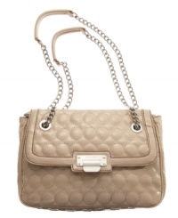 Quilty as charged! Grab hold of this timeless shoulder bag from Nine West, featuring all-over quilting, shiny silvertone hardware and a chic chain strap. Quilty as charged! Grab hold of this timeless shoulder bag from Nine West, featuring all-over quilting, shiny silvertone hardware and a chic chain strap.