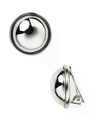 Silver button earrings are synonymous with timeless style, and in a bold size this pair from Lauren Ralph Lauren command attention. Silver button earrings are synonymous with timeless style, and in a bold size this pair from Lauren Ralph Lauren command attention.
