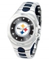 Show love for the Steel City! Root for your team 24/7 with this sporty watch from Game Time. Features a Pittsburgh Steelers logo at the dial.