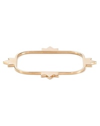 This rose gold plated Rebecca Minkoff bangle showcases an edgier side of simplicity while it rounds out your bracelet stack. This rose gold plated Rebecca Minkoff bangle showcases an edgier side of simplicity while it rounds out your bracelet stack.