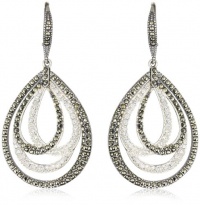 Judith Jack Sterling Silver Marcasite and Crystal Tear Drop Earrings Judith Jack Sterling Silver Marcasite and Crystal Tear Drop Earrings