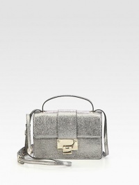 EXCLUSIVELY AT SAKS IN PEARL GREY. Tote your essentials in this shimmering metallic leather design, with a removable top handle and strap for added versatility. Adjustable detachable shoulder strap, 20½-23 dropDetachable top handle, 2½ dropFront flap-lock closureFully lined7¾W X 5½H X 2½DMade in Italy EXCLUSIVELY AT SAKS IN PEARL GREY. Tote your essentials in this shimmering metallic leather design, with a removable top handle and strap for added versatility. Adjustable detachable shoulder strap, 20½-23 dropDetachable top handle, 2½ dropFront flap-lock closureFully lined7¾W X 5½H X 2½DMade in Italy