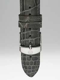Adjustable polished alligator band with stainless steel hardware. Fits the Urban Mini, CSX 33, Deco Park II, Urban Sky and Deco Cadet watches 16mm wide Made in USA and imported Adjustable polished alligator band with stainless steel hardware. Fits the Urban Mini, CSX 33, Deco Park II, Urban Sky and Deco Cadet watches 16mm wide Made in USA and imported