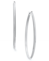 Turn some heads with these twisted hoop earrings from Charter Club. Crafted in silver tone mixed metal. Approximate drop: 1 inch. Turn some heads with these twisted hoop earrings from Charter Club. Crafted in silver tone mixed metal. Approximate drop: 1 inch.