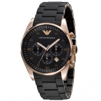 Emporio Armani Men's Black Silicone Watch AR5905 Emporio Armani Men's Black Silicone Watch AR5905