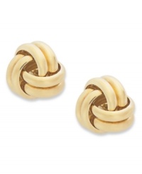 Style takes shape. Giani Bernini's stud earrings are set in 24k gold over sterling silver and feature a postmodern double-knot design for added appeal. Approximate diameter: 3/8 inch. Style takes shape. Giani Bernini's stud earrings are set in 24k gold over sterling silver and feature a postmodern double-knot design for added appeal. Approximate diameter: 3/8 inch.
