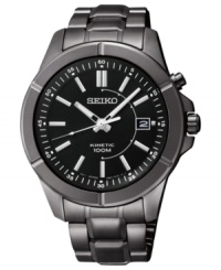 Energize your look with this powered-by-motion Kinetic watch from Seiko. Energize your look with this powered-by-motion Kinetic watch from Seiko.