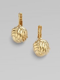 A simple design with instant appeal. 14K goldplated golf filled wire Width, about ½ Lever backs Imported A simple design with instant appeal. 14K goldplated golf filled wire Width, about ½ Lever backs Imported