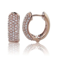 Effy Jewelry 14k Pink Gold Diamond Huggie Earrings (0.55 TCW) Effy Jewelry 14k Pink Gold Diamond Huggie Earrings (0.55 TCW)