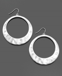 Chic, shiny and oh-so-trendy. You'll love these versatile hoop earrings by Lauren by Ralph Lauren, crafted in silvertone mixed metal. Approximate diameter: 3/4 inch. Chic, shiny and oh-so-trendy. You'll love these versatile hoop earrings by Lauren by Ralph Lauren, crafted in silvertone mixed metal. Approximate diameter: 3/4 inch.