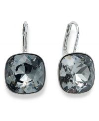 Perfect for nights or workdays, these drop earrings from Swarovski set the mood with dark coloring. Crafted in rhodium-plated mixed metal. Approximate drop: 1/2 inch. Perfect for nights or workdays, these drop earrings from Swarovski set the mood with dark coloring. Crafted in rhodium-plated mixed metal. Approximate drop: 1/2 inch.