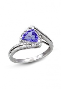 Effy Jewlery 14K White Gold Tanzanite and Diamond Ring, .87 TCW Ring size 7 Effy Jewlery 14K White Gold Tanzanite and Diamond Ring, .87 TCW Ring size 7