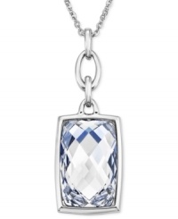 Become the center of attention with the Nirvana pendant from Swarovski. Crafted from rhodium-plated mixed metal, diamond touch light crystal illuminates with a sense of tranquility and elegance. Approximate length: 15 inches. Approximate drop: 1 inch. Become the center of attention with the Nirvana pendant from Swarovski. Crafted from rhodium-plated mixed metal, diamond touch light crystal illuminates with a sense of tranquility and elegance. Approximate length: 15 inches. Approximate drop: 1 inch.