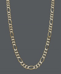A simple layer that will take your ensemble to a new level. This rich necklace features a figaro link chain in 14k gold. Approximate length: 22 inches. Approximate width: 6 mm. A simple layer that will take your ensemble to a new level. This rich necklace features a figaro link chain in 14k gold. Approximate length: 22 inches. Approximate width: 6 mm.