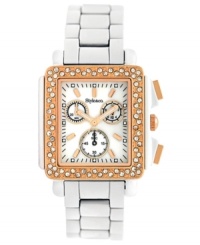 Rosy warmth rests on a chilly background on this everyday watch from Style&co. Rosy warmth rests on a chilly background on this everyday watch from Style&co.