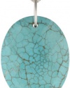 Kenneth Cole New York Semi Precious Turquoise Oval Pendant Necklace, 19