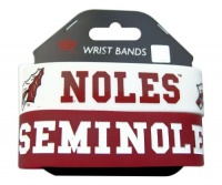 NCAA Florida State Seminoles Silicone Rubber Bracelet Set, 2-Pack NCAA Florida State Seminoles Silicone Rubber Bracelet Set, 2-Pack