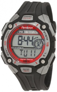 Armitron Men's 408190RED Sport Red Accented Digital Chronograph Watch Armitron Men's 408190RED Sport Red Accented Digital Chronograph Watch