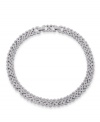 Go for full-fledged glamour with this crystal pave collar from Swarovski. Set in silver-plated mixed metal. Approximate length: 15 inches.