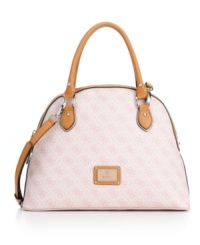 Step out with this season's most-wanted handbag from GUESS. A classic dome shape covered in a signature logo print makes this style ideal all year round. Step out with this season's most-wanted handbag from GUESS. A classic dome shape covered in a signature logo print makes this style ideal all year round.